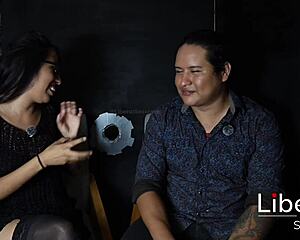 cornudo watches his skinny latina hotwife suck strangers cock first time at gloryhole