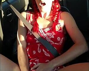 i'm shaking from this huge outdoor pussy orgasm for my uber driver