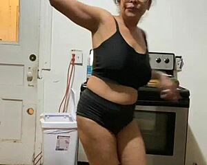 yo check anna maria that dominican milf teasing her big tits in the caribbean vibe part 3