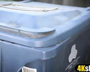 Teen bends over for rough doggystyle tit bounce