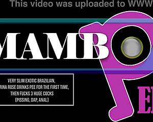 karina rose gulps pee first time then takes dap anal from three monster cocks