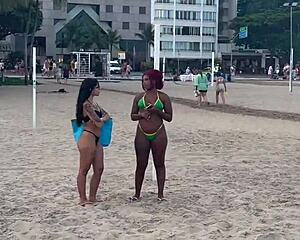 met these two hotties on copacabana beach and brought them home for fun