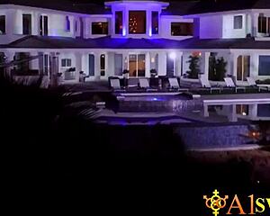 swinger couple fucks hard in steamy shower then dives into group orgy