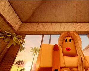 roblox rule34 busty blonde teen gets pounded by stepdad at beach resort