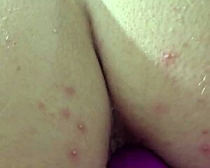 chubby babe GAPES her ASS with creamy ANAL DILDO play