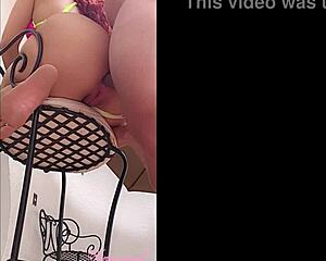 pretty petite colombian babe spreads huge fat ass for outdoor pool gaping anal fuck