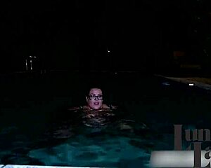 Luna Lark And Jay's Poolside Interracial Fuck Hides Big Black Cock Surprises