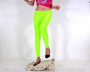 check out these beautiful legs stepping on cushion in high heels fetish fun