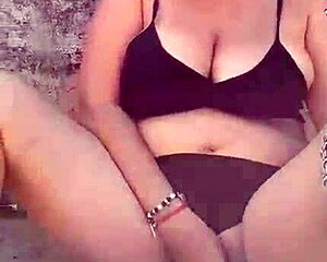 showing off my huge blonde milf tits and big pussy lips on the beach feels wild