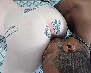 While Hubby’s Away Friend Lover Sneaks In For Rough Bedroom Pussy Pounding Creampie