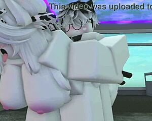 roblox gamer bends over for intense doggystyle blowjob action