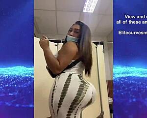 Hella Cake delivers massive curves in a tight dress