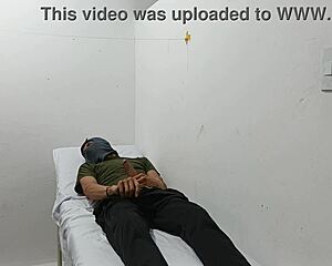 Kinky doctor sneaks in office strokes huge cock watching hot patient 😈💦🔥 gets messy quick