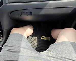 aww i gave him public car handjob till cumshot in my mouth