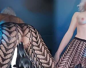 WOW PETITE BLONDE TAKES MONSTER BBC like a pro for fake CREAMPIE!