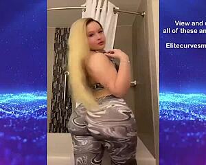 Hella Cake delivers massive curves in a tight dress