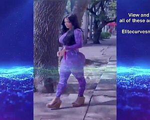 Hella Cake delivers massive curves in a tight dress