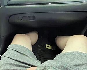 aww i gave him public car handjob till cumshot in my mouth