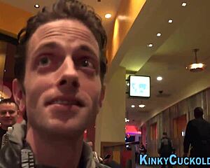 Domina Cuckolds Old Hubby with Monster Cock Cumshot