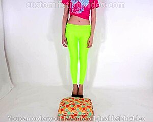 check out these beautiful legs stepping on cushion in high heels fetish fun