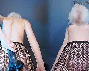 WOW PETITE BLONDE TAKES MONSTER BBC like a pro for fake CREAMPIE!