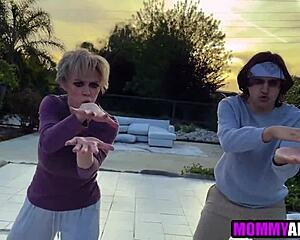 yo karate stepmom takes young cock deep in her milf ass hardcore!