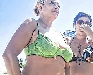me and my slutty friend fuck hard on the beach for everyone to watch