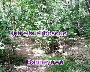 Bonneyuwu Petite Latina Elf Masturbates in Panties Forest Magic Part 2