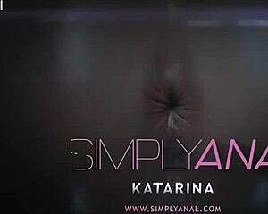 simplyanal brunette slut assfucked gaping then cum facial