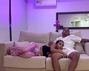 stepmom sucks stepson’s monster cock then creampies mouth in homemade taboo roleplay.