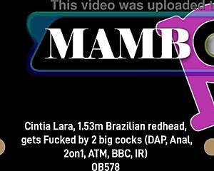 i crave watching cintia lara's brazilian redhead ass take two big cocks dap