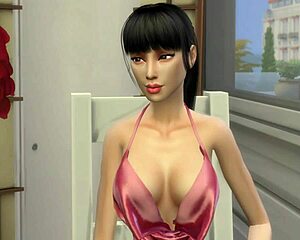 your girlfriend rides my monster cock on the desk again? yeah old friend, cuckold her asian wife hard