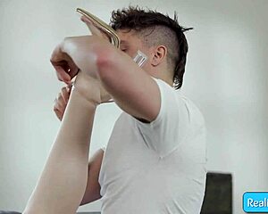 sexy blonde octavia red seduces jay romero licks pussy on sofa