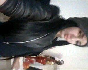 Argie tgirl shemale slut snaps mirror selfies while wanking her cock and assfucking