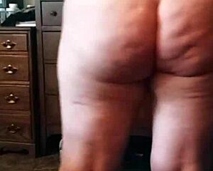 she drops that big sexy brunette ass teasing hard