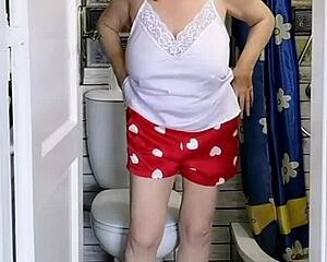 imagine peeping granny maria on toilet then jerking to her lingerie joi evening fun.
