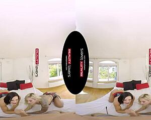 threesome with these fetish milfs in heels and latex doing blowjobs and doggystyle