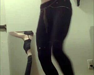 cass dances seductively stripping clothes in sexy teen solo show