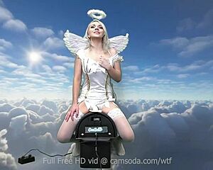 ava sinclaire rides sybian heavenly body shaved blonde bliss.