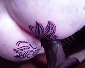 Lorrany's tattooed ass begs for more after wild interracial gaping and fucking