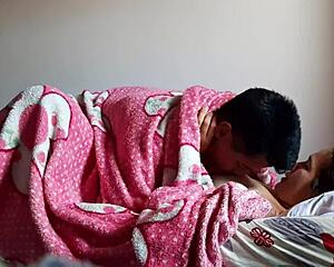 My horny stepsister's homemade ass spanking and tit licking turns into wild roommate sex.