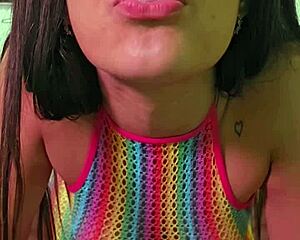 brunette latina gapes ass with huge zucchini till squirting cum