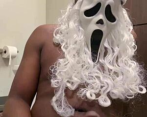 close-up homemade handjob on horny young guy's throbbing monster cock while he moans begging to nut hard