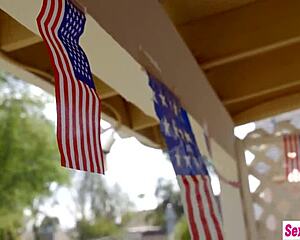 Think teen stepsister and her friend can handle monster cocks in a taboo blowjob threesome?