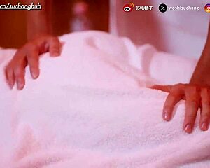 My masseuse hands teased my boobs and pussy so much I blew him hard as punishment