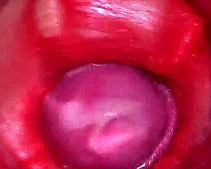 Camera deep in oiled pussy captures monster cock creampie orgasm in 4k