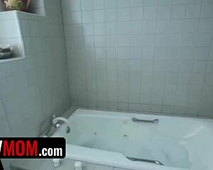 Step mom loves gift so much she lets me fuck her holes as sex toy