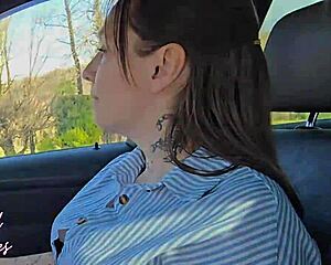 hairy mature milf wife outdoors car pov blows swallows my cum for past kindness