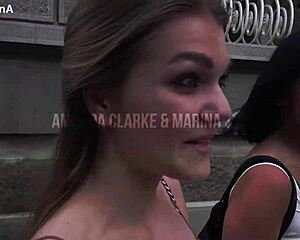 Amanda Clarke and Marina Piss All Day Outdoors