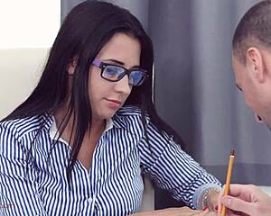 Chanel Lux Brunette Pounds Pussy Cowgirl Doggystyle Bent Over to Cumshot!